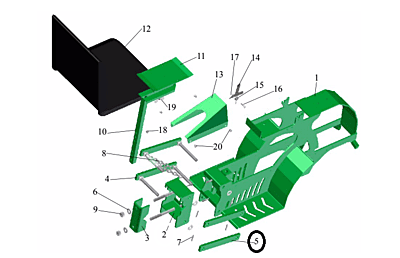5. Parallel arm, removable  6429240