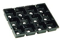 Marketing Trays This item is on sale.  190 trays per pack  Length 38 cm Width 28 cm   For pot 9 x 9 cm This product is on sale